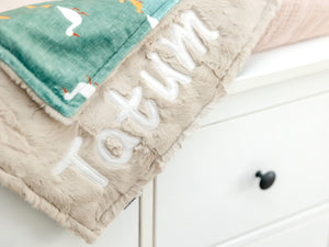 Ducks Lovey Blanket with Name