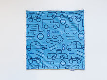 Load image into Gallery viewer, Blue Truck and Cars Personalized Lovey Blanket
