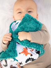 Load image into Gallery viewer, Personalized Small Woodland Animals Lovey Blanket