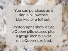 Load image into Gallery viewer, Gray Snowy Owl Pillowcases and/or Throw Blanket