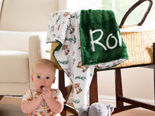 Load image into Gallery viewer, Safari Animals Personalized Baby Blanket