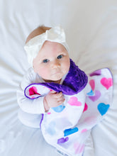 Load image into Gallery viewer, Hearts Personalized Lovey Blanket