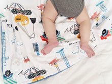 Load image into Gallery viewer, Construction Trucks Personalized Baby Blanket