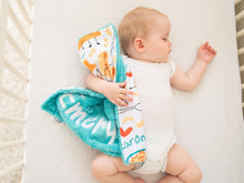 Load image into Gallery viewer, Mac and Cheese Lovey Blanket with Name