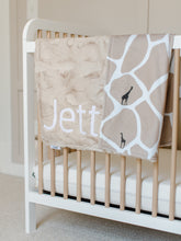 Load image into Gallery viewer, Giraffe Personalized Baby Blanket