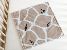 Load image into Gallery viewer, Giraffe Lovey Blanket with Name