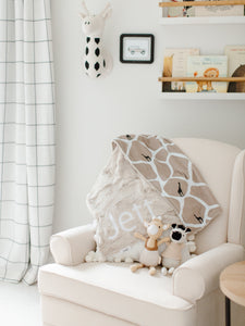 Giraffe Personalized Baby Blanket