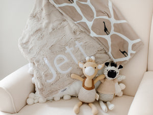 Giraffe Personalized Baby Blanket