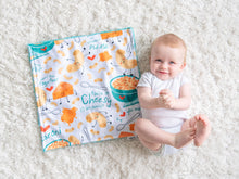 Load image into Gallery viewer, Mac and Cheese Lovey Blanket with Name