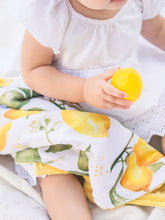 Load image into Gallery viewer, Yellow Lemons Personalized Lovey Blanket
