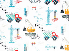 Load image into Gallery viewer, Construction Trucks Personalized Baby Blanket