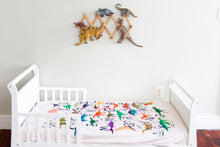 Load image into Gallery viewer, Dinosaur Alphabet Child Size Blanket