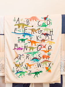 Dinosaur Alphabet Baby Blanket