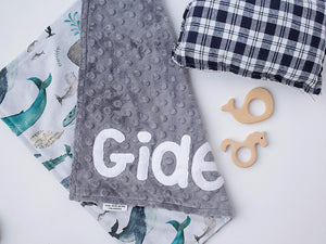 Whale Song Personalized Lovey Blanket
