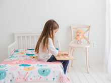 Load image into Gallery viewer, Coral Monsters Personalized Baby Girl Blanket